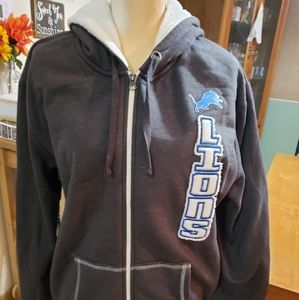 NFL team apparel Detroit lions zip up hoodie